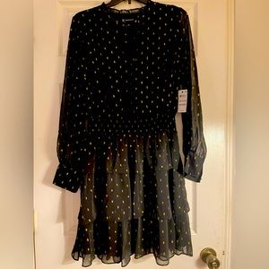 Inc medium deep black dress# Inc black dress#